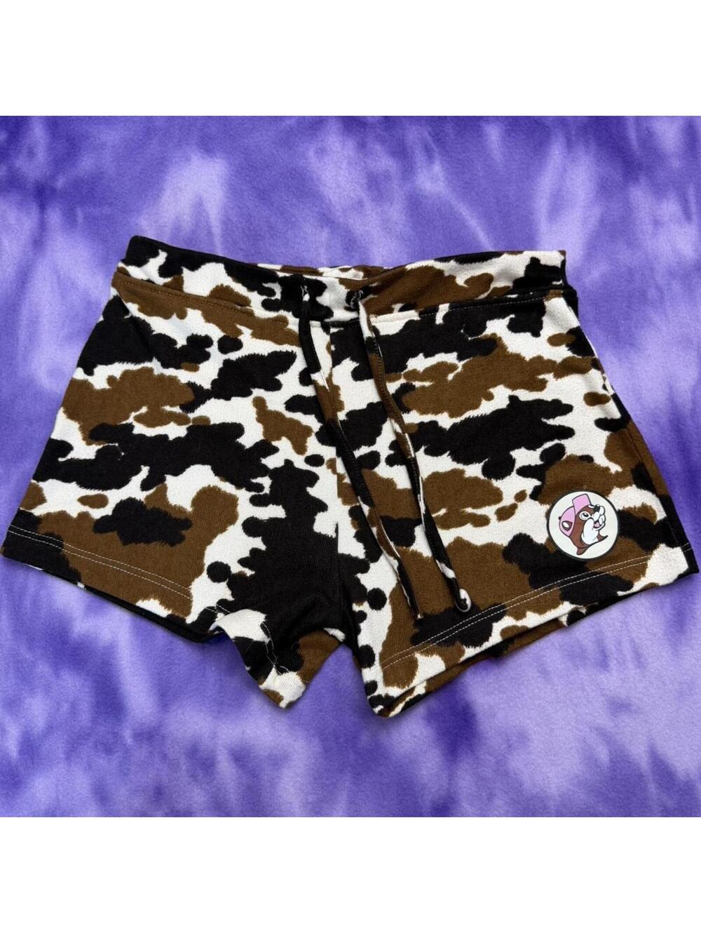 Buc-ees cow print mini shorts hotpants